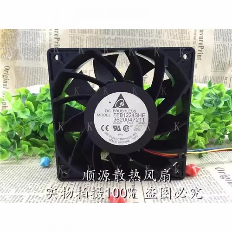 C FOR Delta FFB1224SHE DC24V 1.2A 120*120*38MM 4-Wire Dual Ball Inverter Cooling Fan
C FOR Delta FFB1224SHE DC24V 1.2A 120*120*38MM 4-Wire Dual Ball Inverter Cooling Fan
