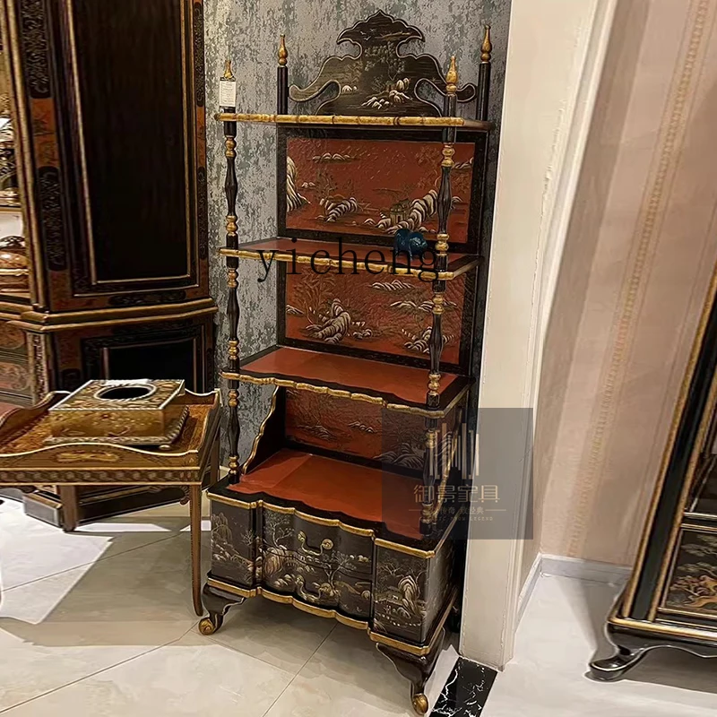 TQH European Style Art Hand-painted Layered Shelf French Gold Foil Decorative Shelf Villa Vintage Storage Display Shelf
TQH European Style Art Hand-painted Layered Shelf French Gold Foil Decorative Shelf Villa Vintage Storage Display Shelf