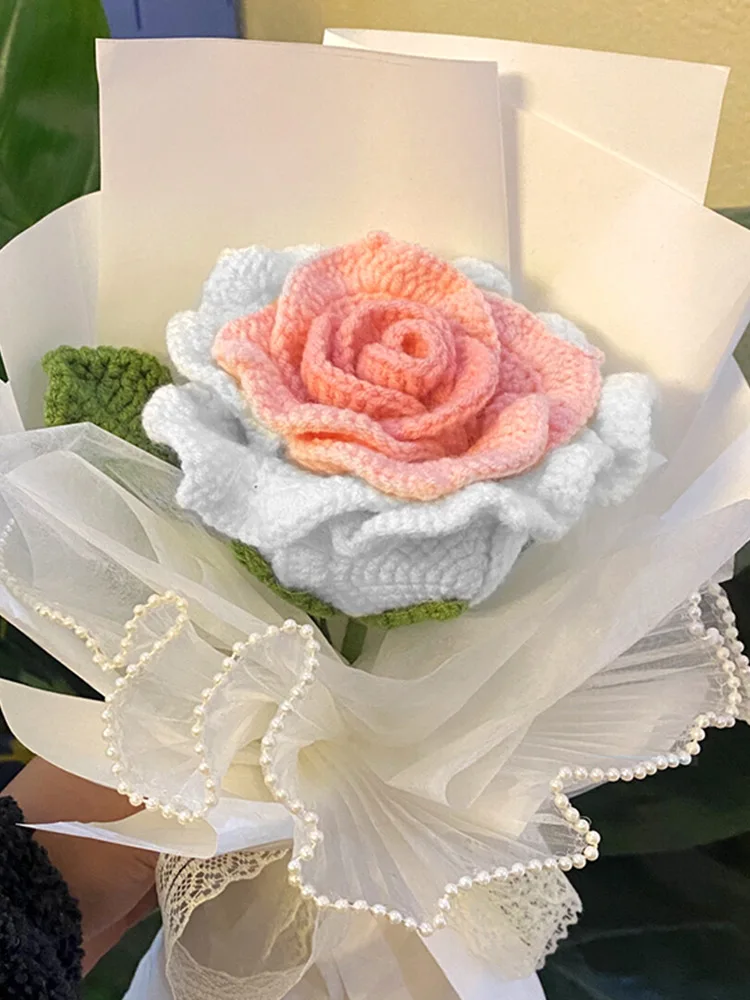 Handmade DIY Rose Bouquet Material Kit Yarn Mother's Day Crochet Finied Product Handheld Flower Crt Kit for Festive Crts
Handmade DIY Rose Bouquet Material Kit Yarn Mother's Day Crochet Finied Product Handheld Flower Crt Kit for Festive Crts