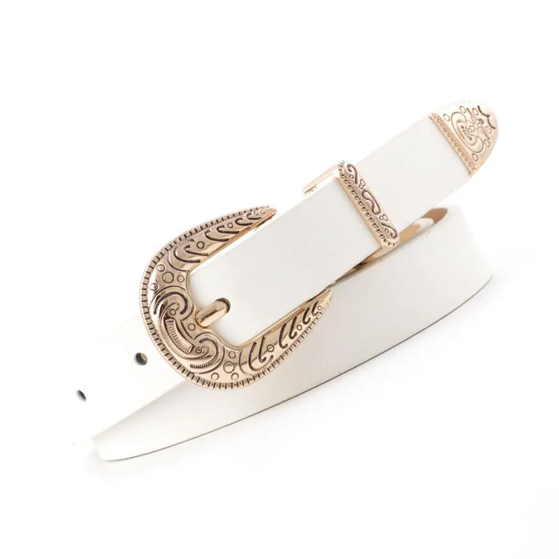 White Leather Belts for Women Belt Pu Leather Vintage Engrave Brand Ladies Leather Belts for Jeans Black Camel Golden Buckle
White Leather Belts for Women Belt Pu Leather Vintage Engrave Brand Ladies Leather Belts for Jeans Black Camel Golden Buckle