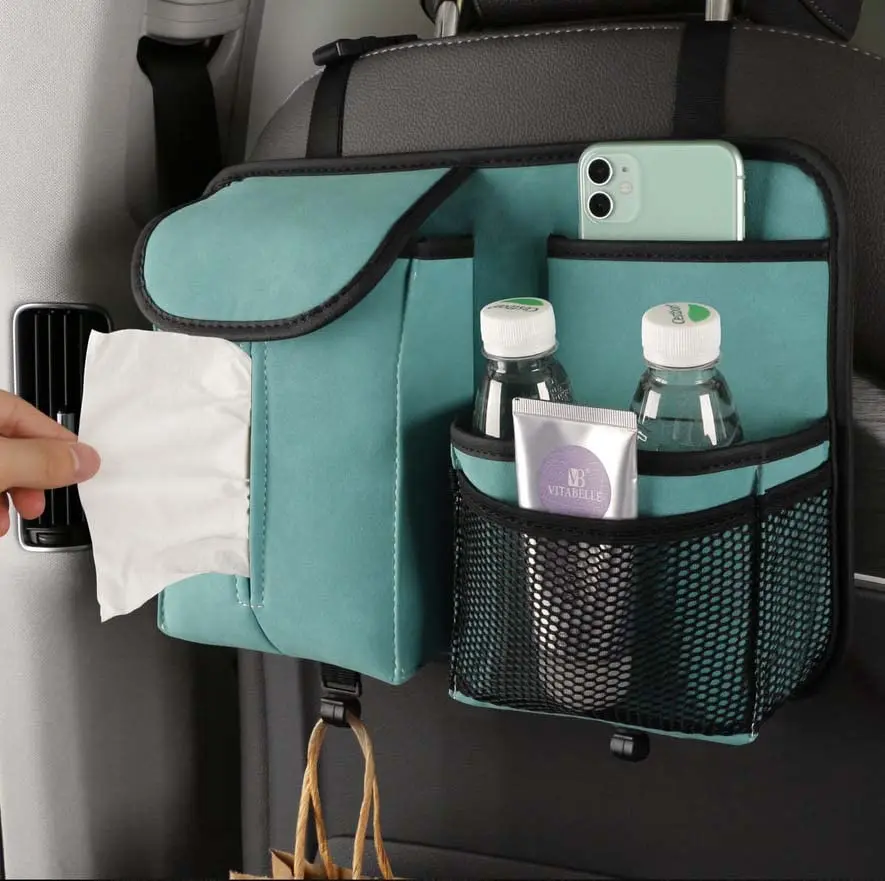 Car Back Seat Car Organizer Multi-Pocket Pack Bag Hanging Organizer Leather with Tissue Box Universal Vehicle Travel Accessories
Car Back Seat Car Organizer Multi-Pocket Pack Bag Hanging Organizer Leather with Tissue Box Universal Vehicle Travel Accessories
