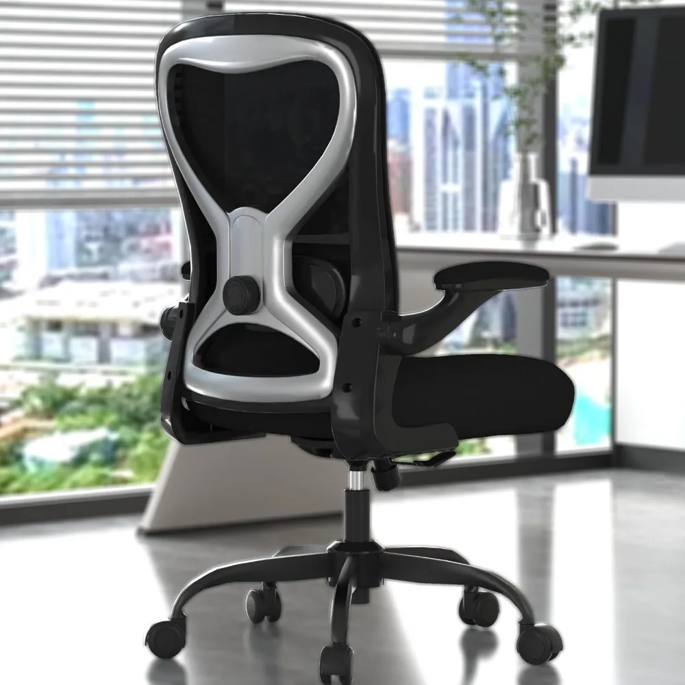 Office Desk Chair with Ergonomic Lumbar Support, Extra-Thick Seat Cushion, Flip-up Arms Breathable Mesh Back Computer Task Chair
Office Desk Chair with Ergonomic Lumbar Support, Extra-Thick Seat Cushion, Flip-up Arms Breathable Mesh Back Computer Task Chair