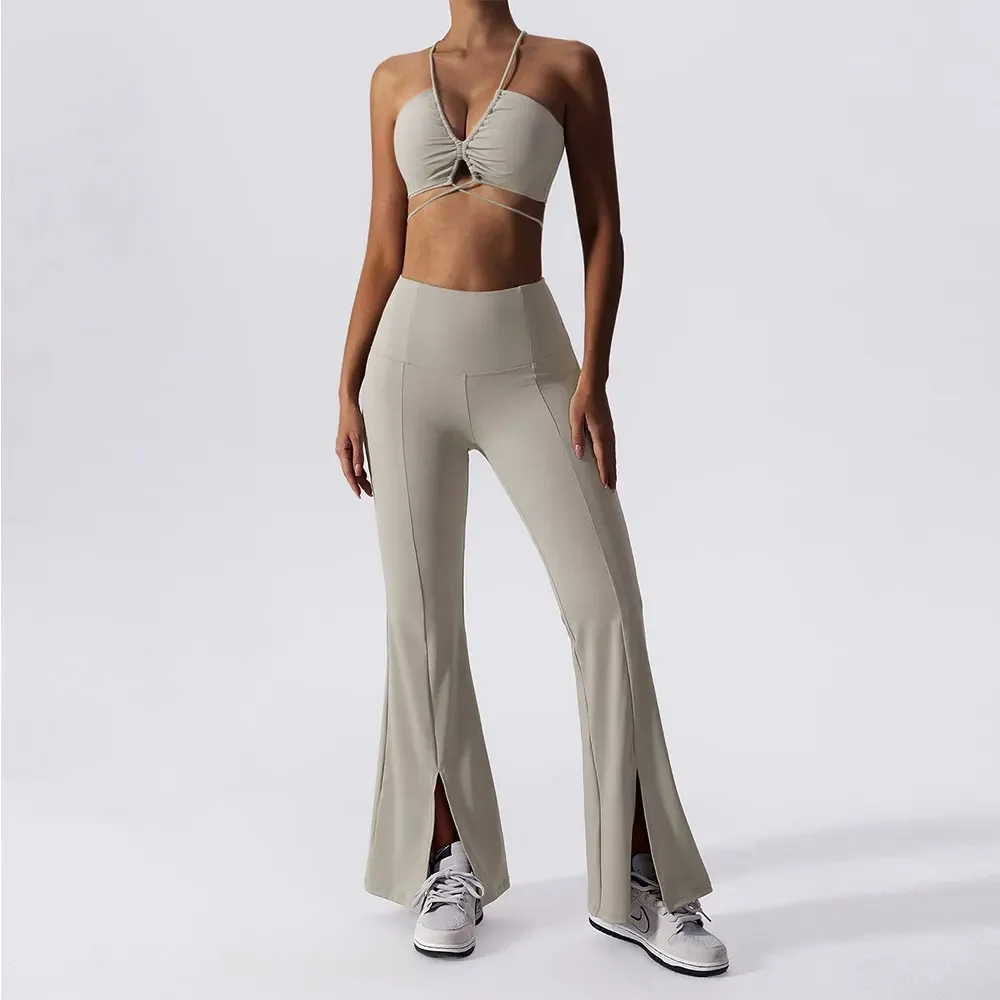 Yoga Set 2PCS Women's Tracksuit Dance Leisure Yoga Bra And Pants Hollow Out Sexy Back Sports Fitness Set Bell-bottoms Sportswear
Yoga Set 2PCS Women's Tracksuit Dance Leisure Yoga Bra And Pants Hollow Out Sexy Back Sports Fitness Set Bell-bottoms Sportswear
