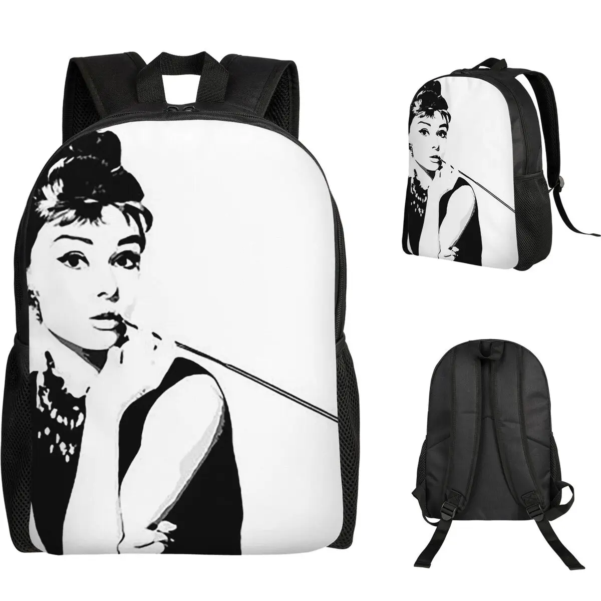 Рюкзак с портретом Одри Хепберн, школьная сумка для мальчиков и девочек, сумка для книг, школьная сумка, сумки через плечо для компьютера
Рюкзак с портретом Одри Хепберн, школьная сумка для мальчиков и девочек, сумка для книг, школьная сумка, сумки через плечо для компьютера