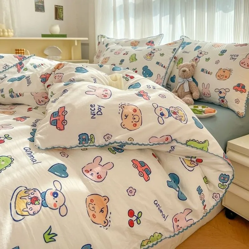 Cartoon Ins Fashion Comforter, Fresh Floral Bedding Set Leaves, Flower Duvet Cover, Pillowcases, Soft Washed Cotton
Cartoon Ins Fashion Comforter, Fresh Floral Bedding Set Leaves, Flower Duvet Cover, Pillowcases, Soft Washed Cotton