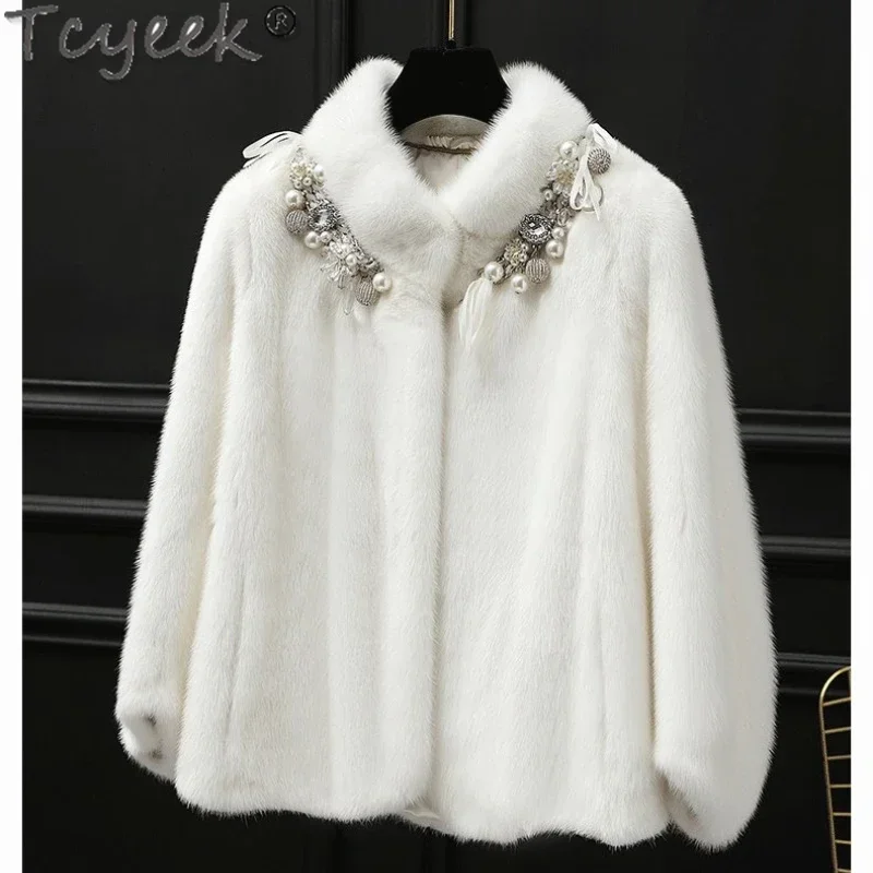 Tcyeek Natural Mink Fur Coat Women Winter Women's Fur Jacket Luxury Clothes Women White Short Real Fur Coats New in Outerwear
Tcyeek Natural Mink Fur Coat Women Winter Women's Fur Jacket Luxury Clothes Women White Short Real Fur Coats New in Outerwear