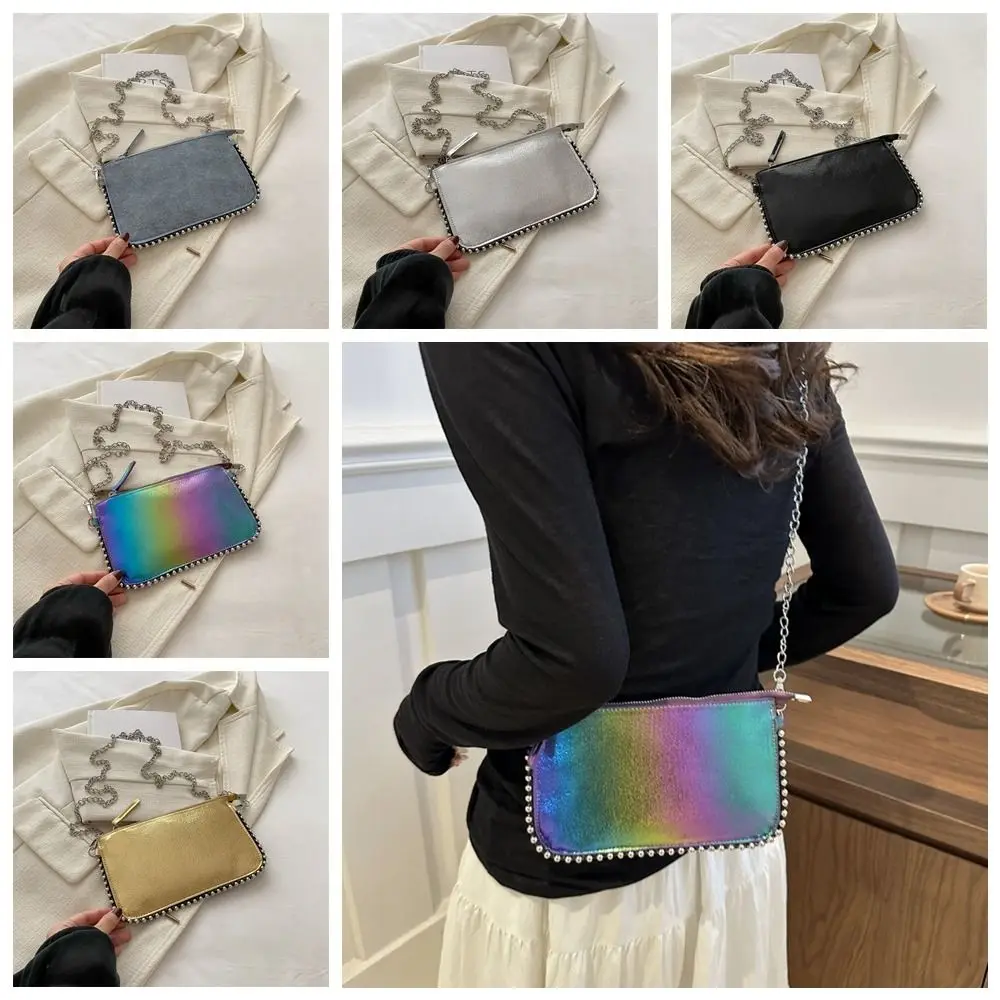 Модная сумка-тоут из искусственной кожи с заклепками, квадратная винтажная сумка через плечо с цепочкой, в корейском стиле, люксовая сумка для клуба
Модная сумка-тоут из искусственной кожи с заклепками, квадратная винтажная сумка через плечо с цепочкой, в корейском стиле, люксовая сумка для клуба