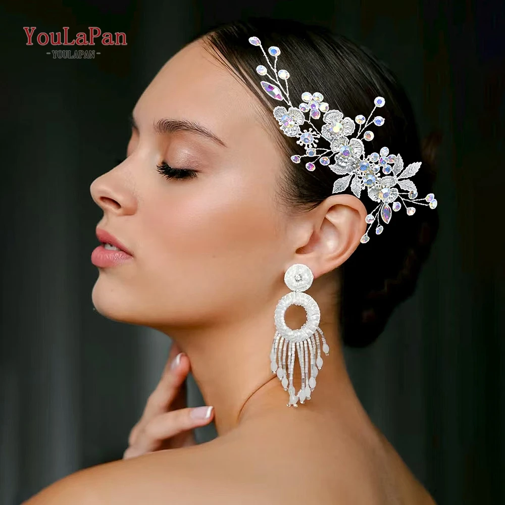 YouLaPan Exquisite Handmade Alloy Flower Wedding Hair Comb Head Accessories Colorful Rhinestone Bride Side Comb Headpieces HP925
YouLaPan Exquisite Handmade Alloy Flower Wedding Hair Comb Head Accessories Colorful Rhinestone Bride Side Comb Headpieces HP925