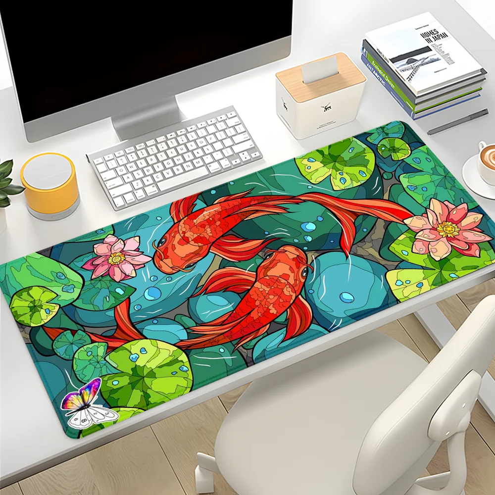 Koi Fish Mouse Pad Large Aesthetic Desk Accessories Desk Pad Rubber Base with Stitched Edge Mousepad Non-Slip Deskpad for Office
Koi Fish Mouse Pad Large Aesthetic Desk Accessories Desk Pad Rubber Base with Stitched Edge Mousepad Non-Slip Deskpad for Office