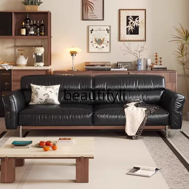 zqxSofa antique leather living room new black walnut solid wood black sofa
zqxSofa antique leather living room new black walnut solid wood black sofa