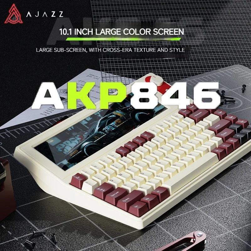 Akp846 Ajazz Mechanical Keyboard Wired Screen Programming Custom Driver Qmk Hot Plug 10.1-Inch Color Screen Office Esports Gifts
Akp846 Ajazz Mechanical Keyboard Wired Screen Programming Custom Driver Qmk Hot Plug 10.1-Inch Color Screen Office Esports Gifts