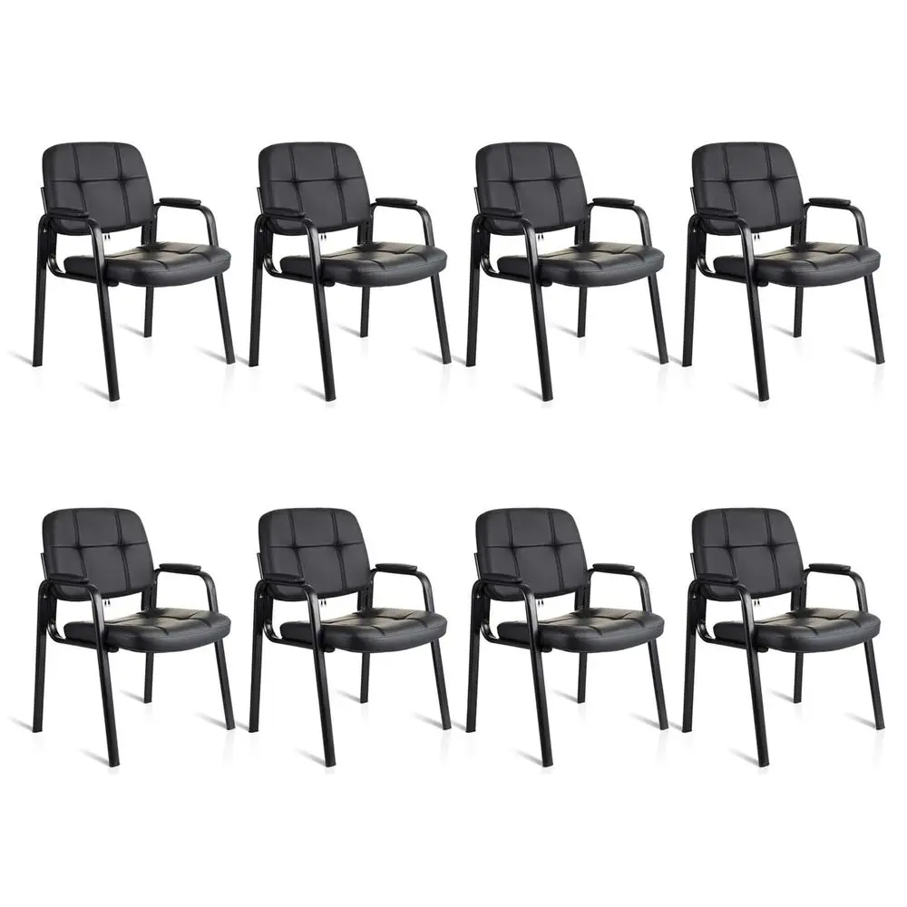 Reception Chairs Set of 8, Leather Guest Conference Room Chairs with Padded Arms, Comfy Waiting Room Chair No Wheels, Computer
Reception Chairs Set of 8, Leather Guest Conference Room Chairs with Padded Arms, Comfy Waiting Room Chair No Wheels, Computer