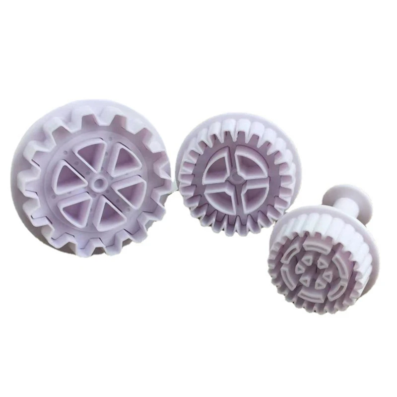 G6KF 3pcs Gearwheel Shape Seal Fondant Cutter Biscuit Cookie Cake Mold Cake Decorating Tools Kitchen Accessories
G6KF 3pcs Gearwheel Shape Seal Fondant Cutter Biscuit Cookie Cake Mold Cake Decorating Tools Kitchen Accessories
