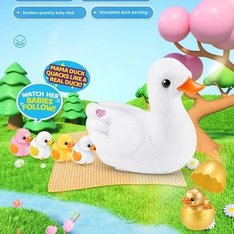 28cm Pate Pet Super Cute Mama Duck Simulation Electric Sound Walking Duckling Toys
28cm Pate Pet Super Cute Mama Duck Simulation Electric Sound Walking Duckling Toys