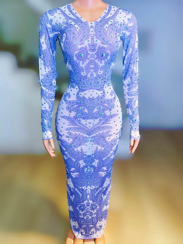 High Quality Rhinestone Elastic Printed Dress 2024 New Fashion Custom Women'S Clothing
High Quality Rhinestone Elastic Printed Dress 2024 New Fashion Custom Women'S Clothing