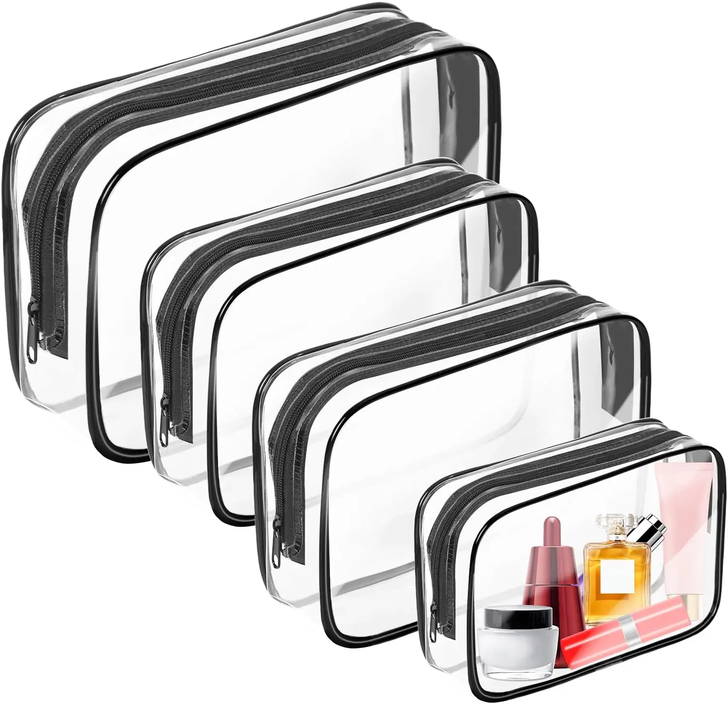 AURUZA Clear Makeup Bag,Portable Travel Toiletry Bags with Zipper, TSA Approved Clear Organizer Bags, PVC Cosmetic Pouch for Airport Airline Compliant
AURUZA Clear Makeup Bag,Portable Travel Toiletry Bags with Zipper, TSA Approved Clear Organizer Bags, PVC Cosmetic Pouch for Airport Airline Compliant