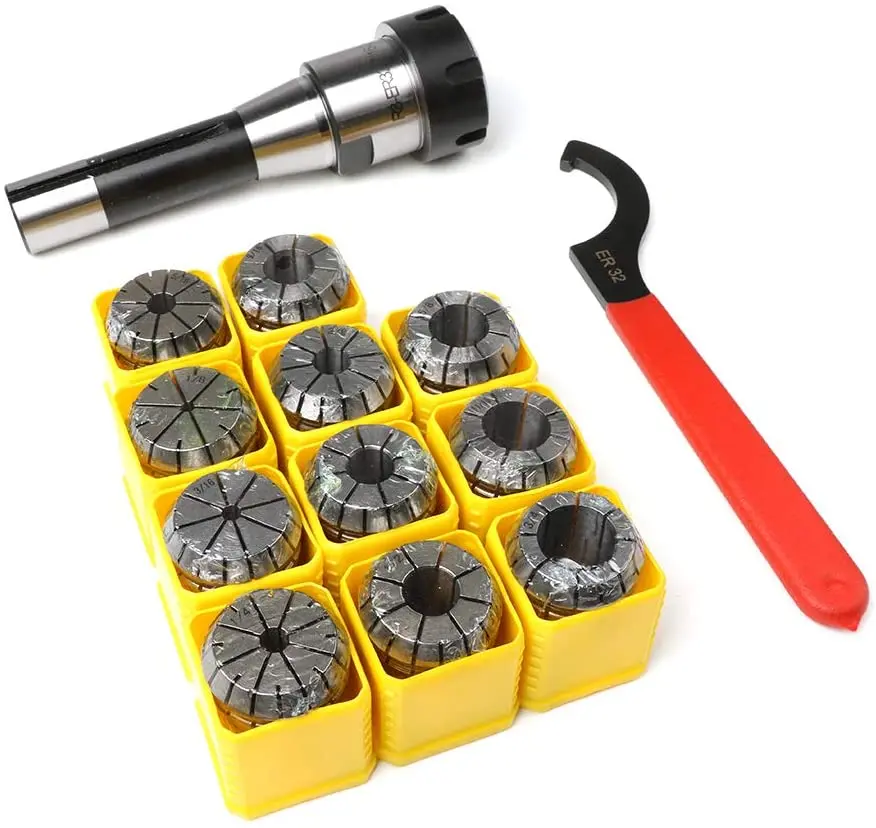 R8-ER32 (7-16) Держатель императорского фрезерного инструмента + ER32 6 шт. потайная пружинная цанга + 1 шт. Набор гаечных ключей для фрезерных токарных станков с ЧПУ
R8-ER32 (7-16) Держатель императорского фрезерного инструмента + ER32 6 шт. потайная пружинная цанга + 1 шт. Набор гаечных ключей для фрезерных токарных станков с ЧПУ
