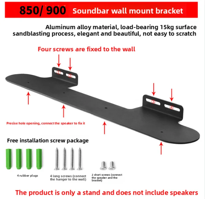 Heavy Duty Metal Wall Mount Bracket for Bose Smart Soundbar 850 900 Home Theater Surround Speaker Hanger
Heavy Duty Metal Wall Mount Bracket for Bose Smart Soundbar 850 900 Home Theater Surround Speaker Hanger