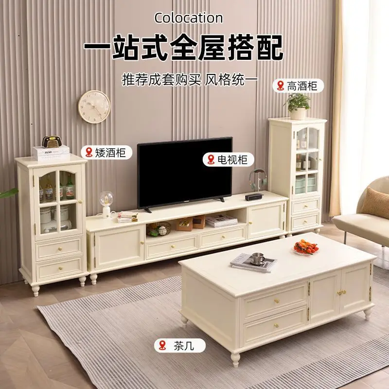 Glass door living room storage household living room floor cabinet light luxury French wine cabinet
Glass door living room storage household living room floor cabinet light luxury French wine cabinet