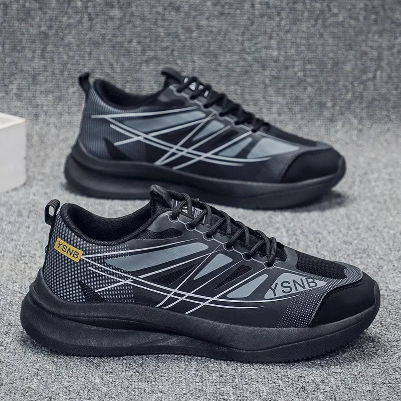 Thick Bottomed Men's Casual Sneakers Leather Men's Running Shoes Non-slip Shock Absorption Hard Wearing Buffer Male Sports Shoes
Thick Bottomed Men's Casual Sneakers Leather Men's Running Shoes Non-slip Shock Absorption Hard Wearing Buffer Male Sports Shoes