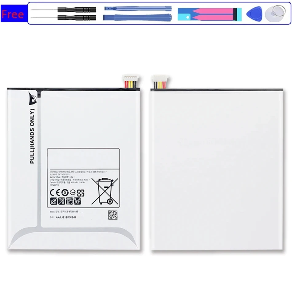 Аккумулятор для планшета, 10000 мАч, для Samsung GALAXY Tab A 4200, T350, T355, T355C, P350, P355C, P355
Аккумулятор для планшета, 10000 мАч, для Samsung GALAXY Tab A 4200, T350, T355, T355C, P350, P355C, P355
