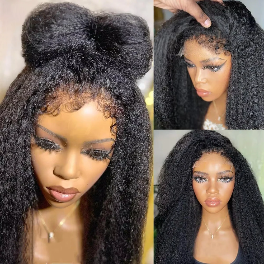 Kinky Straight Wig Human Hair 13x6 HD Lace Frontal Wig 4C Edges Natural Baby Hair Wig Yaki Straight Lace Front Human Hair Wigs
Kinky Straight Wig Human Hair 13x6 HD Lace Frontal Wig 4C Edges Natural Baby Hair Wig Yaki Straight Lace Front Human Hair Wigs