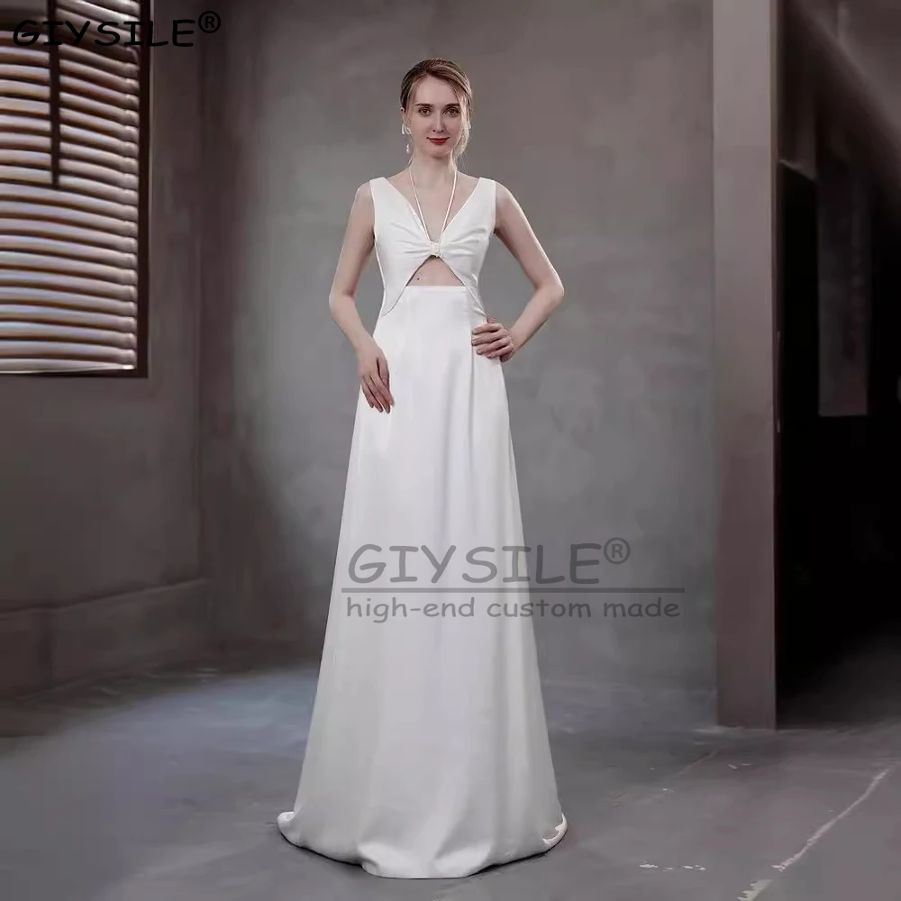 GIYSILE Customized White Satin Light Wedding Dresses French Simple Prom Evening Dress Travel Photography Bride Dress vestidos
GIYSILE Customized White Satin Light Wedding Dresses French Simple Prom Evening Dress Travel Photography Bride Dress vestidos