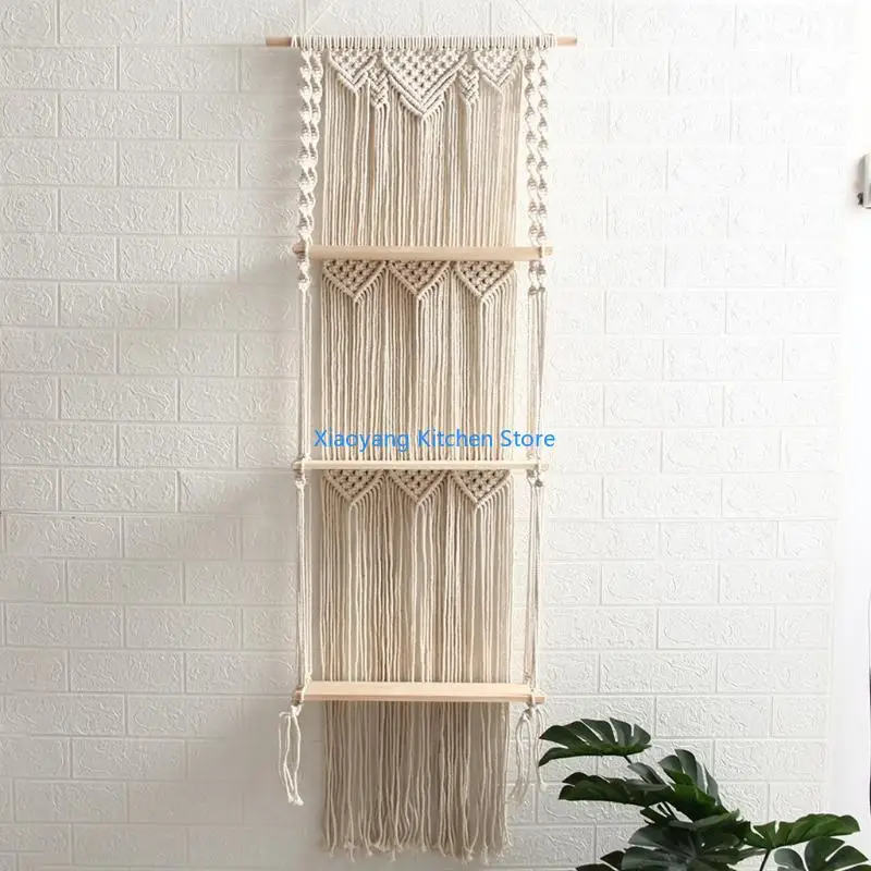 69HC Nordic Bohemian Long Tassel Tapestry Storage Rack Hand-woven Wall Hanging Decorative Crafts for Living Room Decor
69HC Nordic Bohemian Long Tassel Tapestry Storage Rack Hand-woven Wall Hanging Decorative Crafts for Living Room Decor