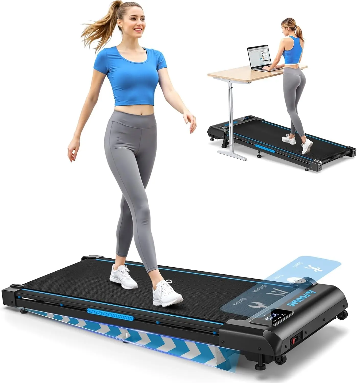 Walking Pad Treadmill, 6.2MPH Under Desk Walking Pad with 10% Incline, Treadmills for Home with Double Frame, 2.75HP Brushless D
Walking Pad Treadmill, 6.2MPH Under Desk Walking Pad with 10% Incline, Treadmills for Home with Double Frame, 2.75HP Brushless D