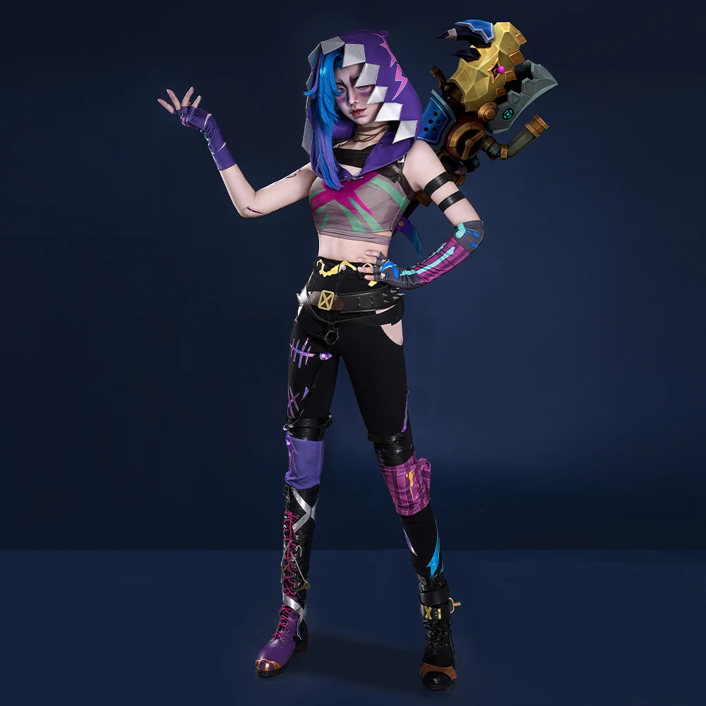 Arcane LOL Jinx Cosplay Costume Full Set Custom Size XS-XXXL Halloween Christmas Comic Con
Arcane LOL Jinx Cosplay Costume Full Set Custom Size XS-XXXL Halloween Christmas Comic Con