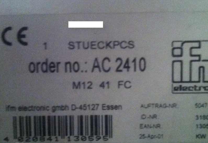 IFM AC2410 New AS-I module 
IFM AC2410 New AS-I module