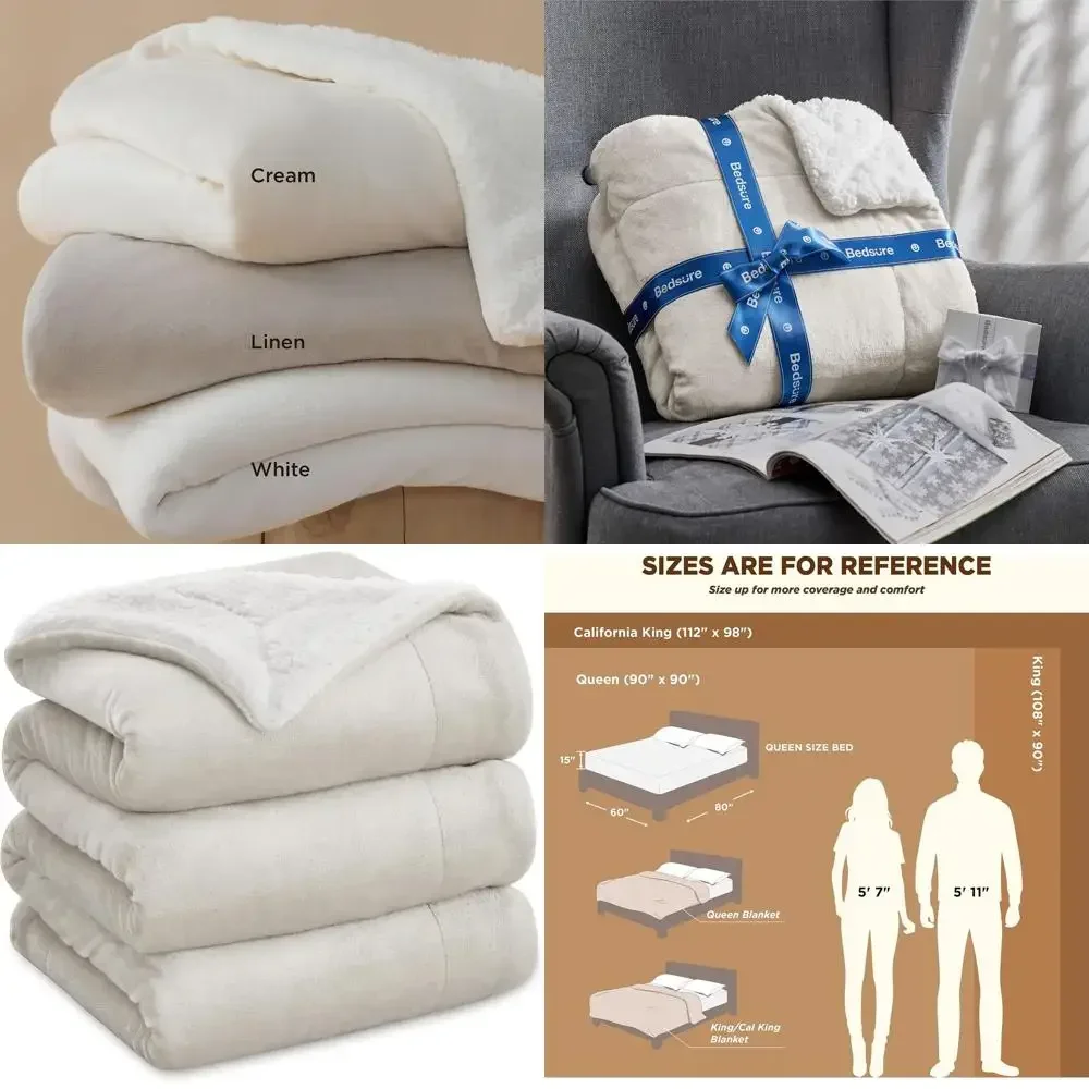 Плед из шерпа размера Queen Size - роскошно мягкий, плюшевый, для уютных зимних ночей, 90 x 90 см
Плед из шерпа размера Queen Size - роскошно мягкий, плюшевый, для уютных зимних ночей, 90 x 90 см