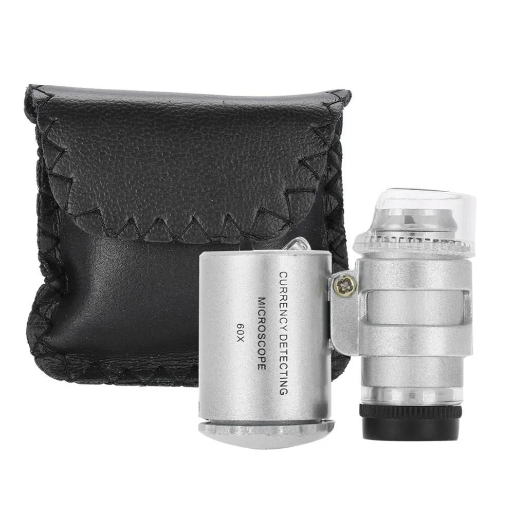 60X Magnification Pocket Microscope LED Light Adjustable Length Magnifier Loupe Metal Material Mini Microscope
60X Magnification Pocket Microscope LED Light Adjustable Length Magnifier Loupe Metal Material Mini Microscope