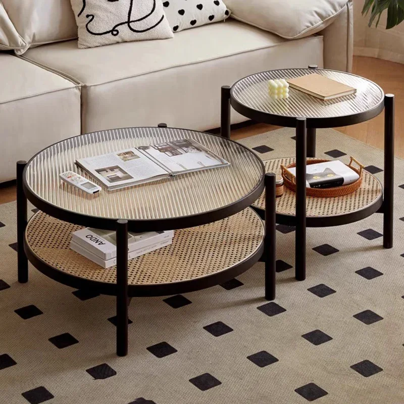 Glass Wooden Coffee Table Modern Storage Luxury Round Designer Side Table Set Transparent Stolik Kawowy Living Room Accessories
Glass Wooden Coffee Table Modern Storage Luxury Round Designer Side Table Set Transparent Stolik Kawowy Living Room Accessories
