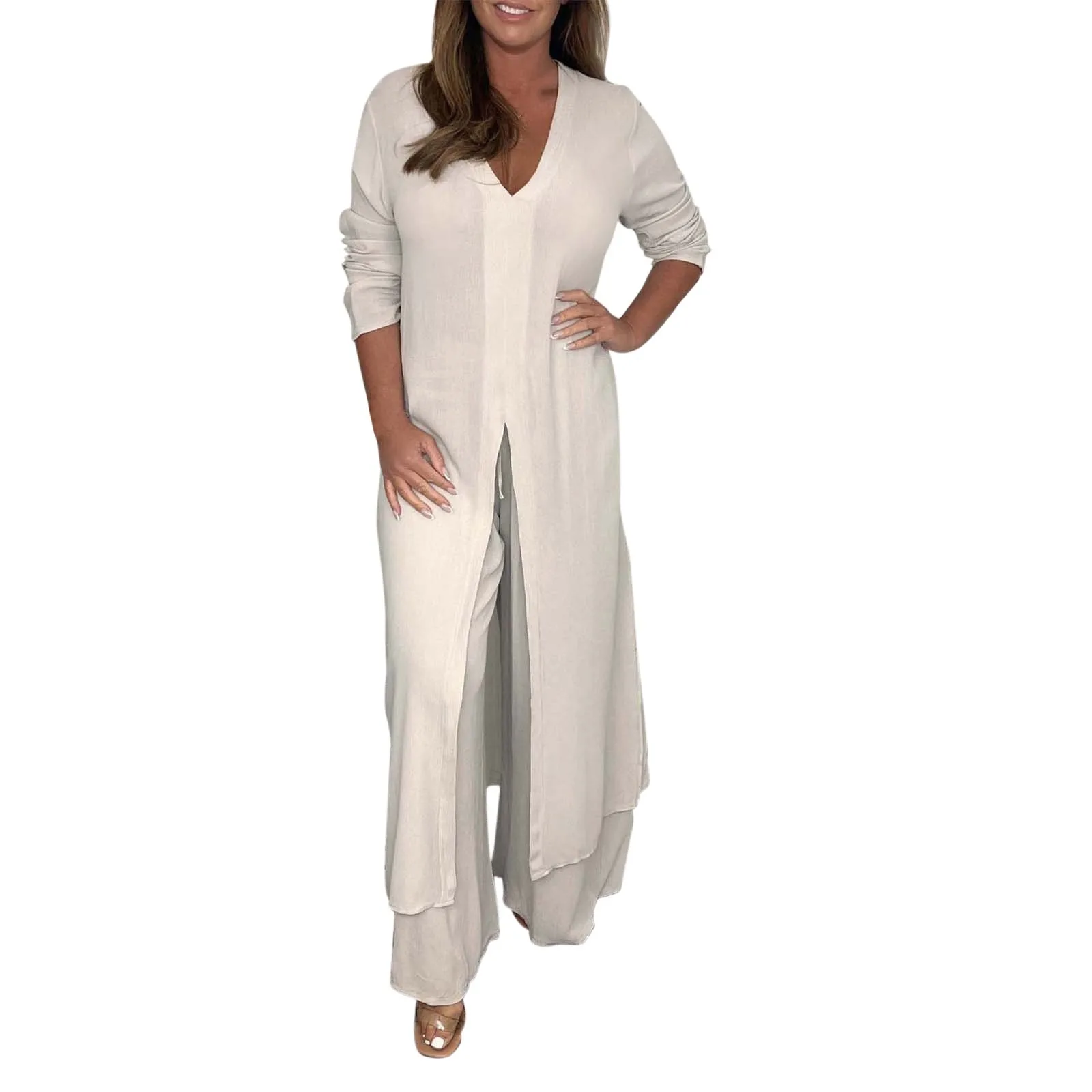 Ladies Casual Fashion Chiffon Long Sleeve Trousers Two Piece Set Women Set Snow Pant
Ladies Casual Fashion Chiffon Long Sleeve Trousers Two Piece Set Women Set Snow Pant