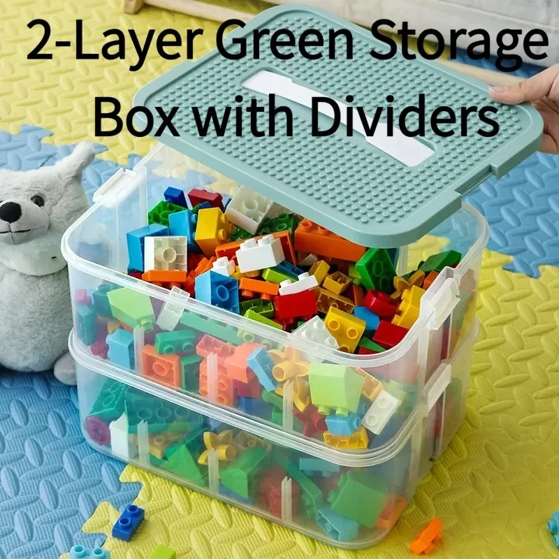 2-Layer Green Storage Box with Dividers, Sorted Organizer for Small Particles, Puzzles & Kids Toys
2-Layer Green Storage Box with Dividers, Sorted Organizer for Small Particles, Puzzles & Kids Toys