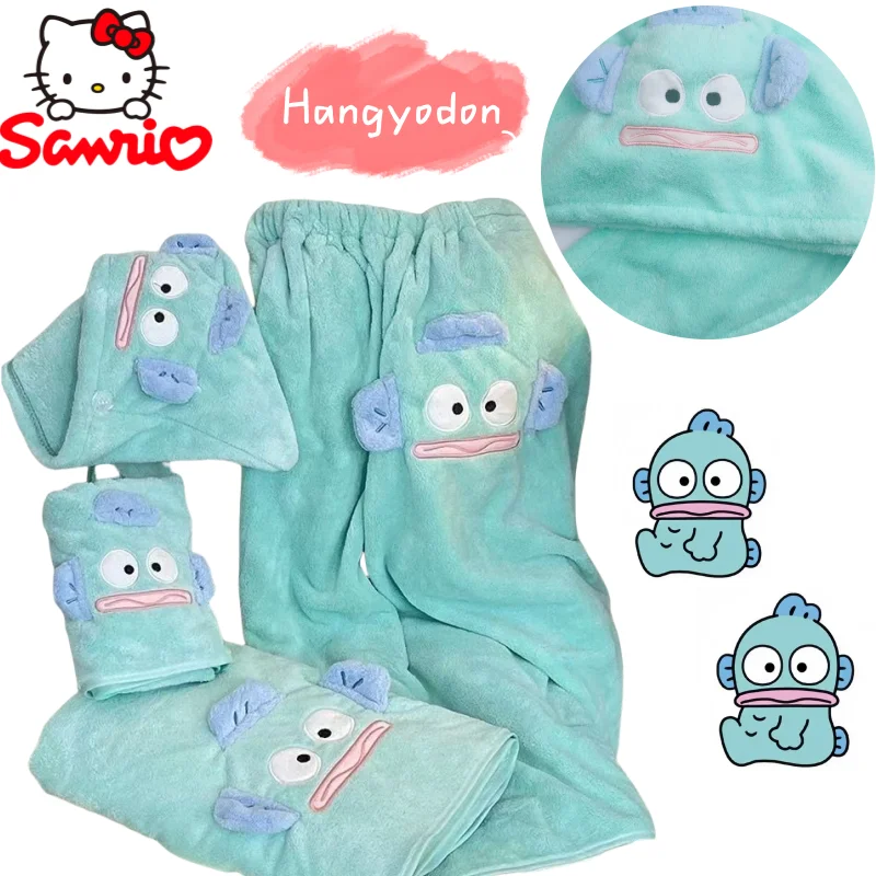 Sanrio Hangyodon high-value creative new quick-drying bath towel three-piece set cartoon cute non-shedding absorbent bath skirt
Sanrio Hangyodon high-value creative new quick-drying bath towel three-piece set cartoon cute non-shedding absorbent bath skirt