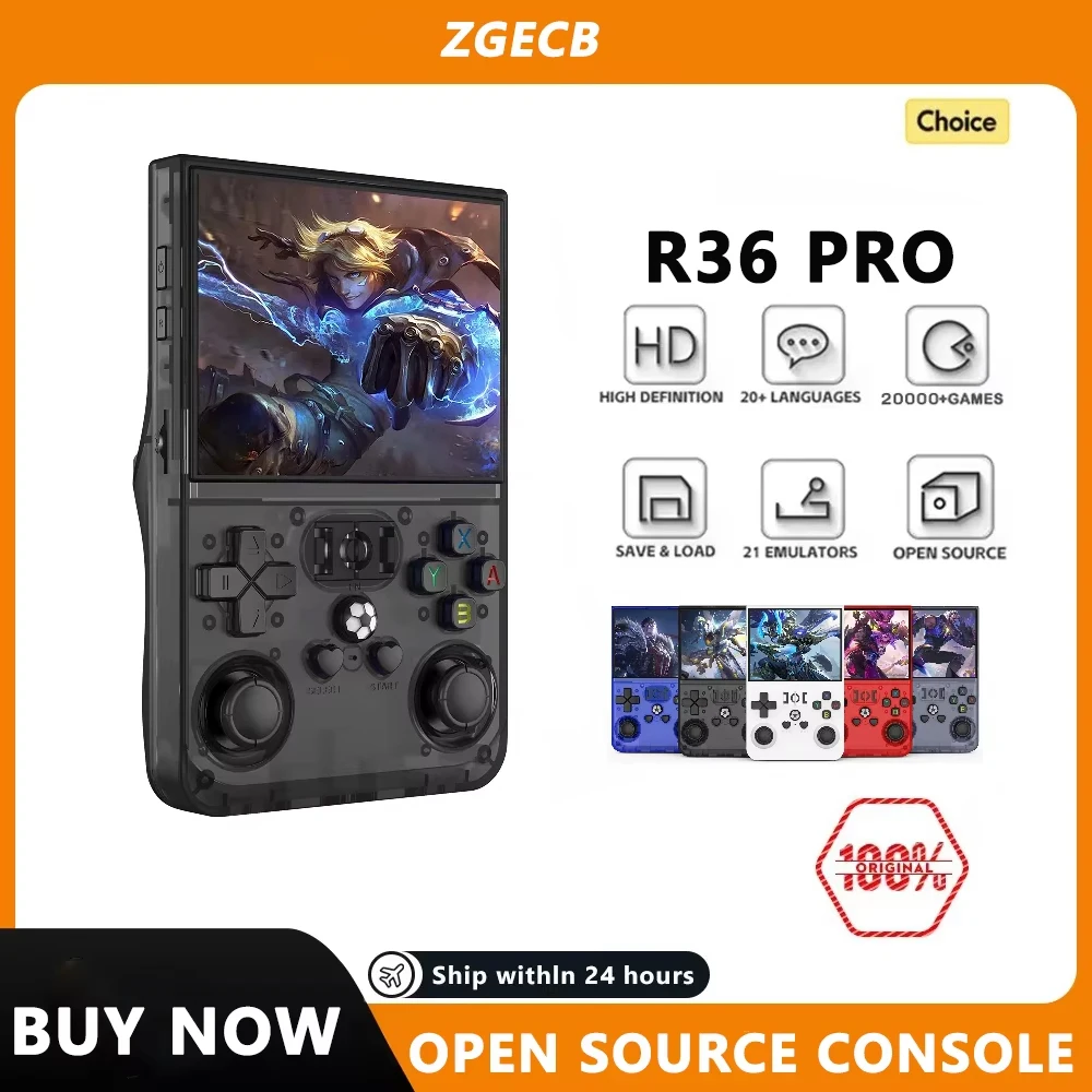 Портативная игровая консоль с открытым исходным кодом R36pro в стиле ретро, система Linux, 3,5-дюймовый IPS-экран, портативный карманный видеоплеер, 128 ГБ игр
Портативная игровая консоль с открытым исходным кодом R36pro в стиле ретро, система Linux, 3,5-дюймовый IPS-экран, портативный карманный видеоплеер, 128 ГБ игр