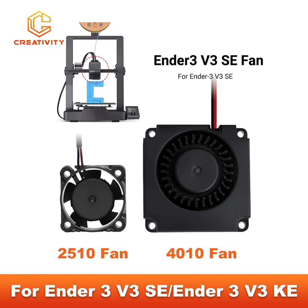 Ender 3 V3 SE Fans 4010 Blower Fan DC 24V 2510 Axial Cooling Fan for Ender 3 V3 SE/V3 KE 3D Printer Accessories
Ender 3 V3 SE Fans 4010 Blower Fan DC 24V 2510 Axial Cooling Fan for Ender 3 V3 SE/V3 KE 3D Printer Accessories
