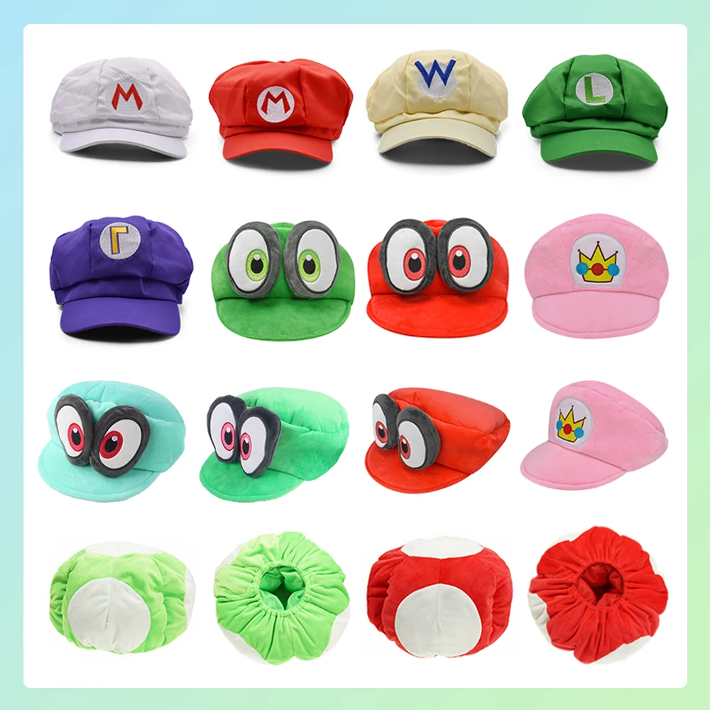 Плюшевая шапка Mario Luigi Wario Waluigi Cappy, красная, зеленая кепка для взрослых, студентов, детского сада, солнца, пляжа, бейсбола, удобные головные уборы
Плюшевая шапка Mario Luigi Wario Waluigi Cappy, красная, зеленая кепка для взрослых, студентов, детского сада, солнца, пляжа, бейсбола, удобные головные уборы