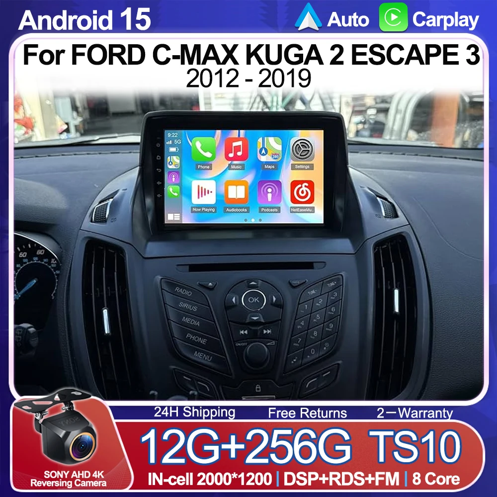 Android 16 For FORD C-MAX KUGA 2 ESCAPE 3 2012 - 2019 Multimidia Player 2 Din Touch Screen Bluetooth Mirror Link RDS WIFI 5G DSP
Android 16 For FORD C-MAX KUGA 2 ESCAPE 3 2012 - 2019 Multimidia Player 2 Din Touch Screen Bluetooth Mirror Link RDS WIFI 5G DSP
