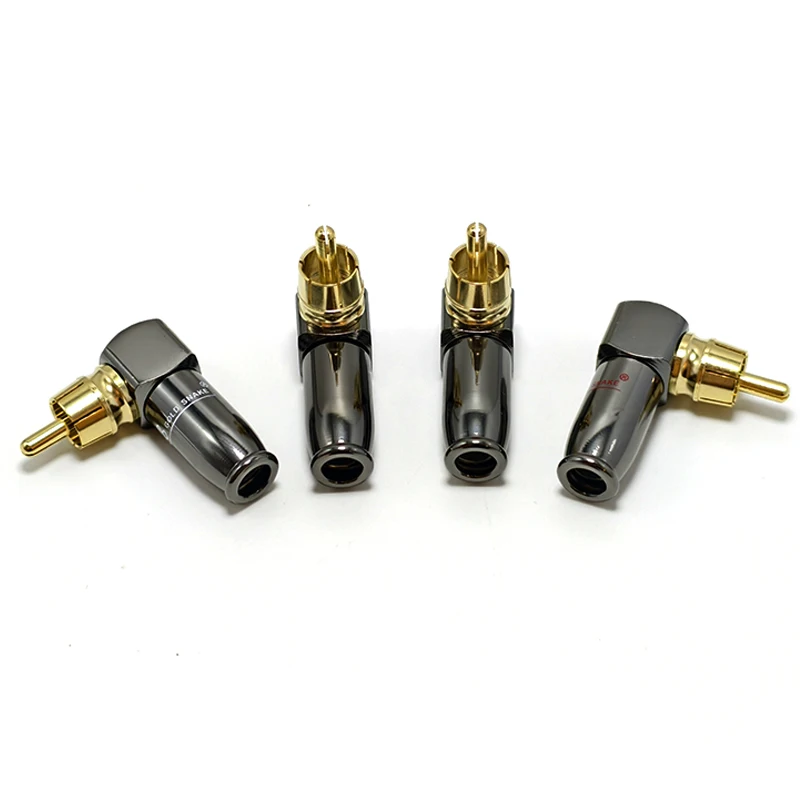 1PCS 90 Degree RCA L-shaped Gun Black Gold Plated Right Angle RCA Male Plug Audio Video Connector Soldering
1PCS 90 Degree RCA L-shaped Gun Black Gold Plated Right Angle RCA Male Plug Audio Video Connector Soldering