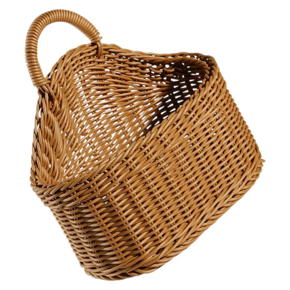 Wall Hanging Storage Basket Large Size Brown Handwoven Decorative Basket for Home Living Room Cafe Kitchen Vegetable Storage
Wall Hanging Storage Basket Large Size Brown Handwoven Decorative Basket for Home Living Room Cafe Kitchen Vegetable Storage