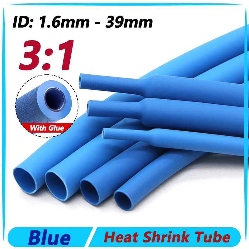 1~10m Blue 3:1 Heat Shrink Tubing With Glue Diameter 1.6~39mm Dual Wall Adhensive Polyolefin Sleeve Lined Wire Cable Protector
1~10m Blue 3:1 Heat Shrink Tubing With Glue Diameter 1.6~39mm Dual Wall Adhensive Polyolefin Sleeve Lined Wire Cable Protector