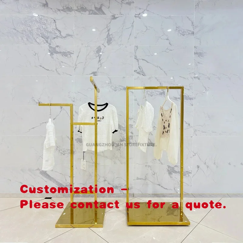 custom.Factory Custom Gold Metal Clothing Rack Display Stand Store Garment Display Stand Design Stainless Steel Shelf
custom.Factory Custom Gold Metal Clothing Rack Display Stand Store Garment Display Stand Design Stainless Steel Shelf