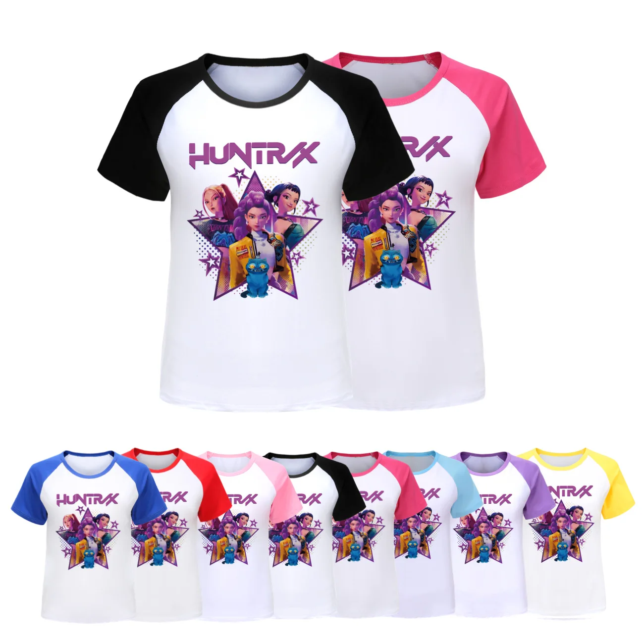 Детские футболки KPop Demon Hunters Huntrix с круглым вырезом, летняя футболка для малышей, одежда для девочек-подростков, хлопковая футболка для мальчиков, детский топ, рубашка
Детские футболки KPop Demon Hunters Huntrix с круглым вырезом, летняя футболка для малышей, одежда для девочек-подростков, хлопковая футболка для мальчиков, детский топ, рубашка