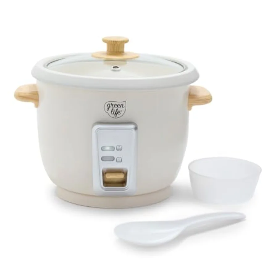 Rice Cooker with Removable PFAS-Free Ceramic Nonstick Pot 3-Cups Uncooked/6-Cups Cooked Grains and Oatmeal Multicooker Compact
Rice Cooker with Removable PFAS-Free Ceramic Nonstick Pot 3-Cups Uncooked/6-Cups Cooked Grains and Oatmeal Multicooker Compact