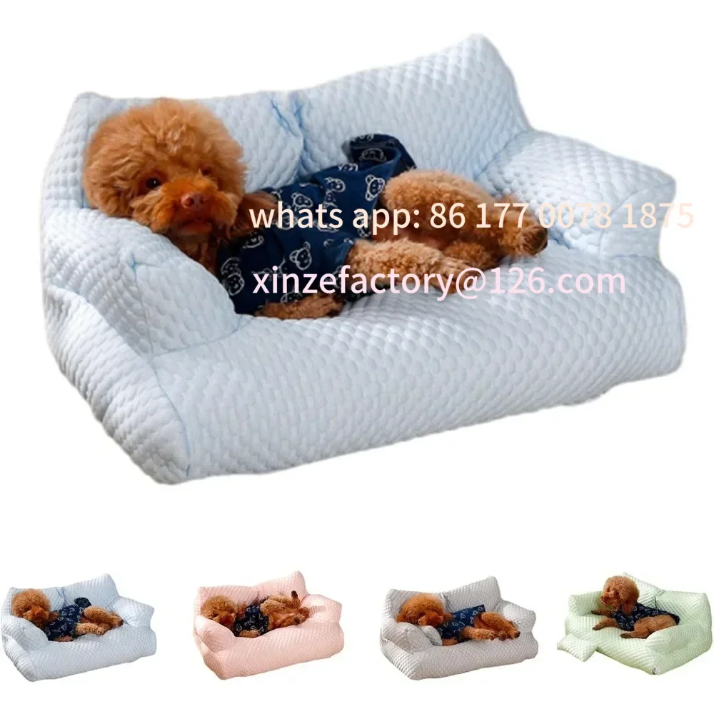 Customizable Summer Self Cooling Sofa Bed for Small/Medium Dogs/Cats Ice Silk Pearl Cotton Removable Washable Pet Bed
Customizable Summer Self Cooling Sofa Bed for Small/Medium Dogs/Cats Ice Silk Pearl Cotton Removable Washable Pet Bed