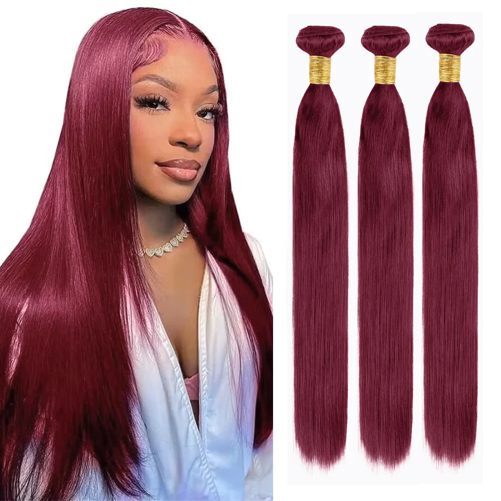 99J Bundles Straight Bundles Human Hair Extensions 10A Brazilian Virgin Burgundy Straight 100% Human Hair 3 Bundles 26 28 30 Inch for Women
99J Bundles Straight Bundles Human Hair Extensions 10A Brazilian Virgin Burgundy Straight 100% Human Hair 3 Bundles 26 28 30 Inch for Women