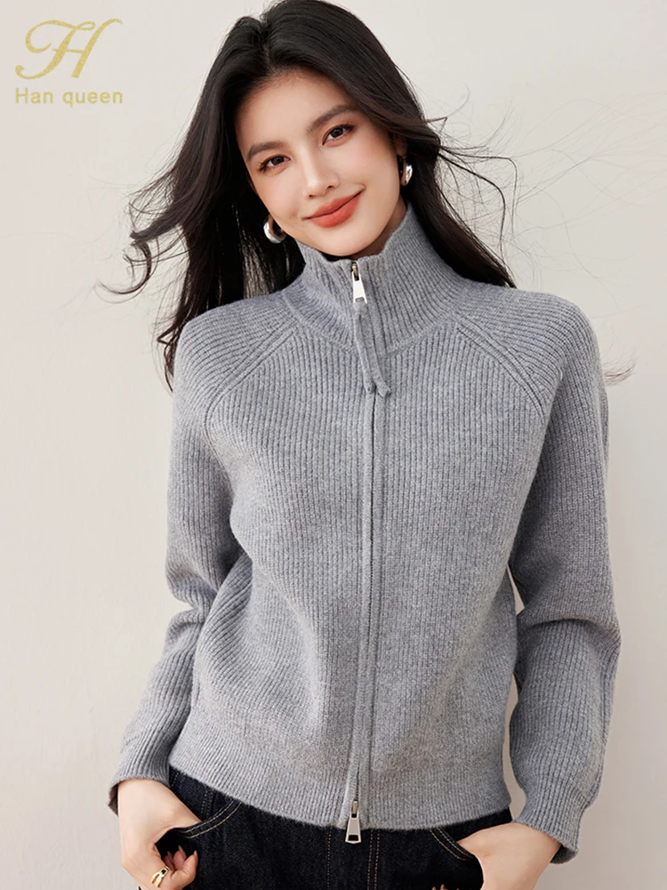 H Han Queen New Loose Vintage Korean Sweaters Warm Thick Zipper Lazy Style Cardigan For Women Long Sleeve Work Casual Tops
H Han Queen New Loose Vintage Korean Sweaters Warm Thick Zipper Lazy Style Cardigan For Women Long Sleeve Work Casual Tops